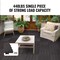 Pack of 36 Interlocking Deck Tiles 11.6"x11.6" Waterproof Plastic Patio Balcony Flooring Dark Brown